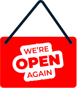 We're OPEN again